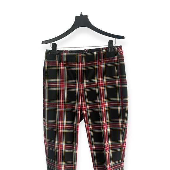 J. Crew Black Tartan Plaid Full-length Ruby Pants size 6 - Picture 4 of 8